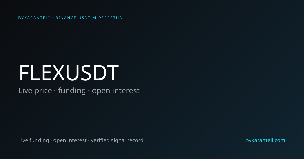 FLEXUSDT Price, Funding Rate, Open Interest & Live Chart | ByKaranteli