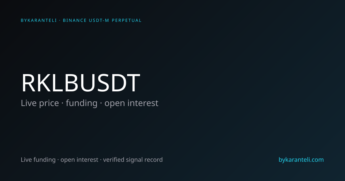 RKLBUSDT Price, Funding Rate, Open Interest & Live Chart | ByKaranteli
